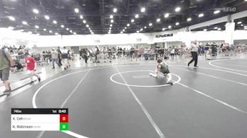 74 lbs Consolation - Xavier Ceh, Bear Cave vs Kyler Robinson, Shootbox WC