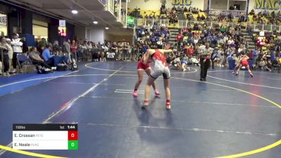 112 lbs Round Of 16 - Elizabeth Crossan, Peters Township vs Evelynn Neale, Punzsutawney