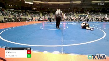 110 lbs Semifinal - Jaxon Wilkey, Jenks Trojan Wrestling Club vs Kobe Johnson, Sallisaw Takedown Club