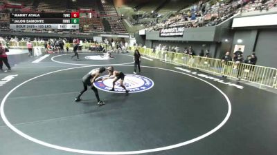 105 lbs Cons. Quarters - Manny Ayala, The Valley Wrestling Club vs Jalon Samonte, Fremont Warriors Wrestling Club