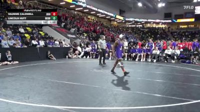 144 lbs Quarterfinal - Lincoln Hutt, Waukee Northwest vs Vaunwe Caldwell, Johnston