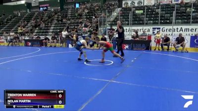 86 lbs Cons. Semi - Trenton Warren, AZ vs Nolan Martin, TX