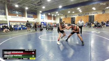 215 lbs Cons. Round 2 - Sebastian Martinez, South Hills Hs vs William Wedgewood, Costa Mesa
