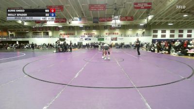 110 lbs Cons. Round 3 - Molly Spader, Southeast CC vs Aurie Sneed, Wayland Baptist University