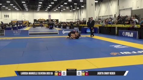 JADEYA SWAY REBER vs LARISSA MANUELLE OLIVEIRA DOS SA 2025 World IBJJF Jiu-Jitsu No-Gi Championship