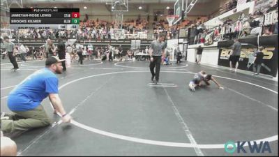 49 lbs Consi Of 8 #2 - Jameyah-Rose Lewis, Standfast vs Brooks Kilmer, Harrah Little League Wrestling