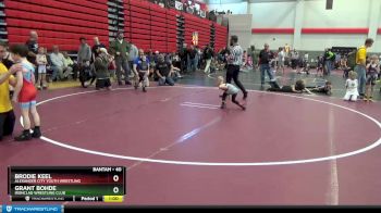 40 lbs Quarterfinal - Grant Bohde, Ironclad Wrestling Club vs Brodie Keel, Alexander City Youth Wrestling