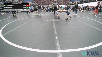 49 lbs Quarterfinal - Kooper Bass, Kingfisher YellowJackets vs Silas Boyd, Harrah