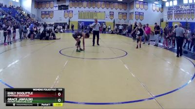 103 lbs Cons. Semi - Emily Doolittle, NorthSide Wrestling vs Grace Jawulski, Mayhem Wrestling Club