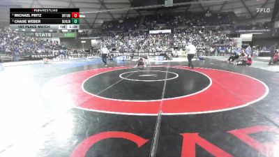 Boys 2A 144 lbs 1st Place Match - Michael Fritz, Orting vs Chase Weber, Burlington-Edison