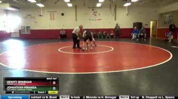 132 lbs Quarterfinal - Johnathan Miranda, Columbus Community/WMU vs Hewitt Brinegar, Prairie City Monroe