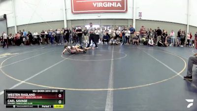 77 lbs Quarterfinal - Cael Savage, Grundy Wrestling Club vs Westen Ragland, Franklin County Wrestling Club