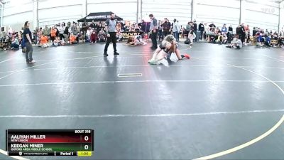 125/135 Round 2 - Aaliyah Miller, New Lisbon vs Keegan Miner, Oxford Area Middle School