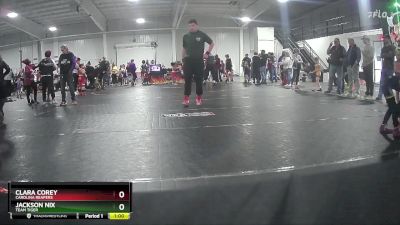 50 lbs Quarterfinal - Jackson Nix, Team Tiger vs Clara Corey, Carolina Reapers