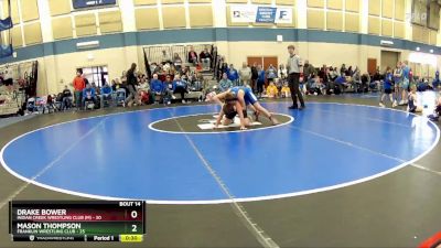 105 lbs Round 4 (10 Team) - Mason Thompson, Franklin Wrestling Club vs Drake Bower, Indian Creek Wrestling Club (M)