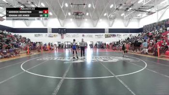 Girls 122 lbs Quarterfinal - Johana Lee Jones, Live Oak Girls vs Addison Bernstein, Orland Girls