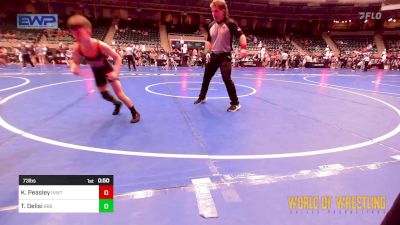 73 lbs Consi Of 16 #1 - Knox Peasley, Inland Northwest Wrestling Training Center vs Teidan Delisi, Built By Brunson