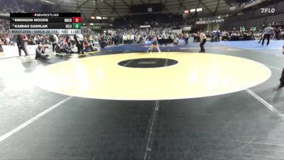 Girls 3A 115 lbs Semifinal - Emerson Woods, Mercer Island (Girls) vs Kamiah Gaerlan, Kelso (Girls)