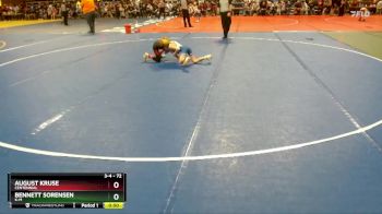 72 lbs Quarterfinal - August Kruse, Centennial vs Bennett Sorensen, K-M