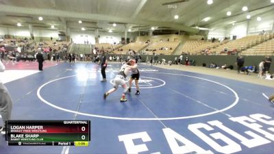 130 lbs Quarterfinal - Blake Sharp, Rabbit Wrestling Club vs Logan Harper, Bradley Pride Wrestling