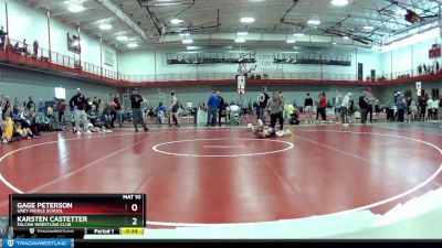 65 lbs Cons. Round 2 - Karsten Castetter, Falcon Wrestling Club vs Gage Peterson, Urey Middle School