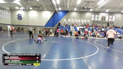 125 lbs 3rd Place Match - Kaia Johnson, Green Canyon Wrestling vs Avery Roberts, Aviator Wrestling Academy