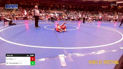 55 lbs Consi Of 32 #2 - Kaedyn Hine, Fitness Fight Factory Wrestling Club vs Maverick Fernandez, Dodge City Wrestling Academy