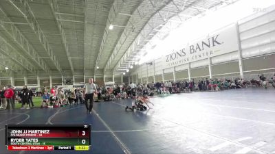 71 lbs Quarters & Wb (16 Team) - John JJ Martinez, Colorado Xtreme vs Ryder Yates, South Central Utah