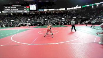 92 lbs Cons. Round 2 - Jayden Arnold, CGJ2 vs Sophie Nickoson, Unattached