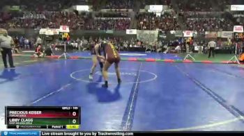 Quarterfinal - Libby Clagg, East Helena Girls vs Precious Keiser, Poplar Girls