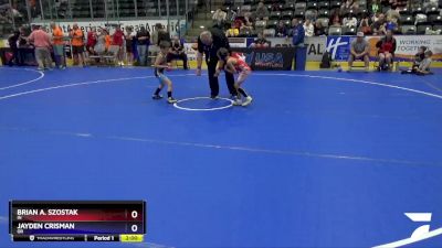 53 lbs Quarterfinal - Brian A. Szostak, IN vs Jayden Crisman, OR