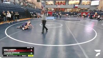 114 lbs Cons. Semi - Madison Mansour, Klein Cain (Girls) vs Emily Cabrera, Richardson (Girls)