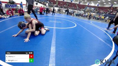 61 lbs Semifinal - Kristian Henry, BullTrained vs Levi Wright, Weatherford Youth Wrestling