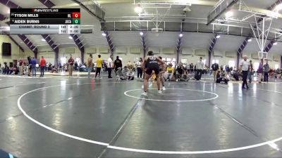 165 lbs Champ. Round 2 - Aiden Burns, John Carroll vs Tyson Mills, West Liberty
