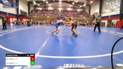 110 lbs Quarterfinal - Miles Allen, Barnsdall Youth Wrestling vs Axton Elliott, Glenpool Warriors