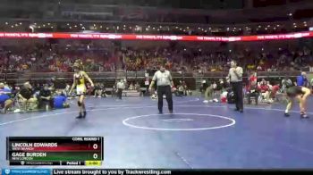 1 lbs Cons. Round 1 - Lincoln Edwards, West Branch vs Gage Burden, New London