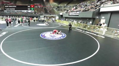 105 lbs Cons. Sub-quarters - Jose Breceda, Pinedale Wrestling Club vs Levi Oates, Turlock Wrestling Club