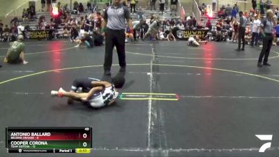 49 lbs Finals (8 Team) - Cooper Corona, Team Gotcha vs Antonio Ballard, Belding Orange