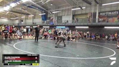 113 lbs Cons. Round 1 - Allen Chassion, Rayne Wrestling vs Karlise Hubbard, None