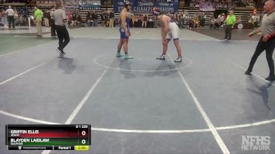 D 1 220 lbs Semifinal - Blayden Laidlaw, Sulphur vs Griffin Ellis, Jesuit