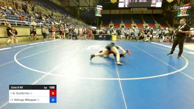 118 lbs Cons 8 #2 - Aubree Gutierrez, CA vs Isabella Ndinga Mbappe, OH