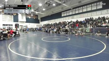144 lbs Champ. Round 2 - Greg Ruiz, Sonora (La Habra) vs Daniel Cardenas, La Mirada
