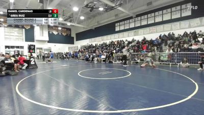 144 lbs Champ. Round 2 - Greg Ruiz, Sonora (La Habra) vs Daniel Cardenas, La Mirada