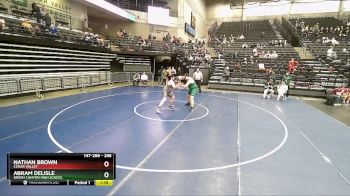 288 lbs Champ. Round 1 - Abram DeLisle, Green Canyon High School vs Nathan Brown, Cedar Valley