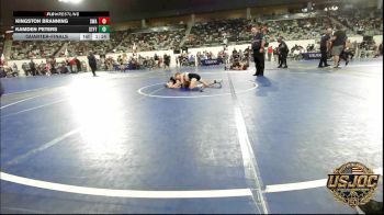 61 lbs Quarterfinal - Kingston Branning, Shelton Wrestling Academy vs Kamden Peters, Standfast