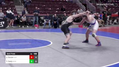 215 lbs Semifinal - John Duran, Fort Leboeuf vs Tyler Cody, Burgettstown