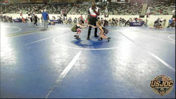 57 lbs Consi Of 4 - Makinleigh Mock, Blackwell Wrestling Club vs EvieDale Arrington, Comanche Takedown Club