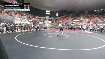 126 lbs Semifinal - Brayden Luinstra, Augusta HS vs Thayne Pfizenmaier, Clay Center Community HS