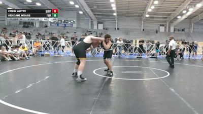 285 lbs Quarterfinal - Colin Whyte, Quest School Of Wrestling Black - HSB vs Kendahl Hoare, Funk City - HSB