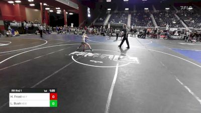 80 lbs Rr Rnd 1 - Hunter Frost, No Team vs Lakaia Bush, Heights Wrestling Club MT